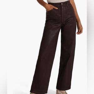 Favorite Daughter Mischa Wide Leg Waxed Jeans in Capetown